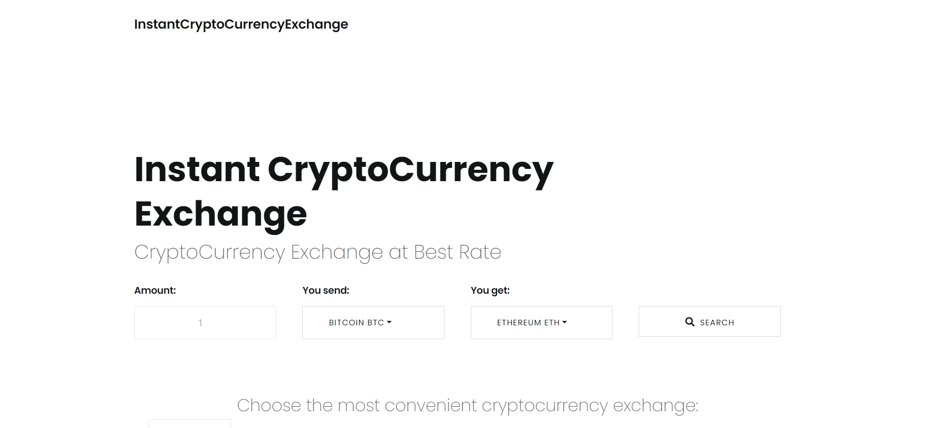 Instant CryptoCurrency Exchange at Best Rate